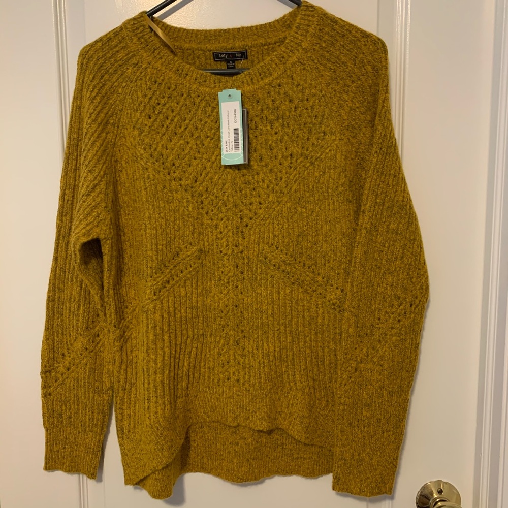 COPY - Mustard yellow chunky knit sweater